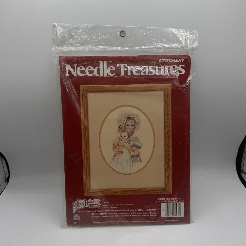 Vintage Needle Treasures Crewel Kit Jenny 11x14 Multicolor Jan Hagara 00574
